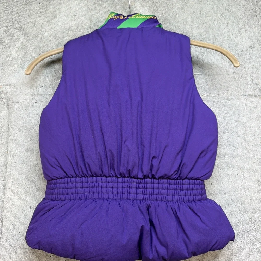 Ralph Lauren Kids Reversible Puffer Vest Down Filled‎ Preppy Winter Size 6